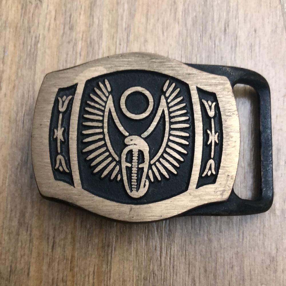 Tech Ether Guild Solid Brass Winged Cobra Belt Buckle